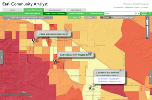 Crime indexes can be studied using Esri Community Analyst.