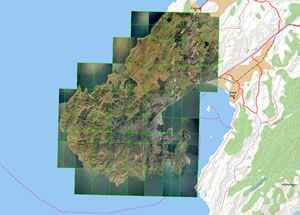 the mosaic dataset is viewed as a single mosaic, see enlargement