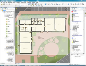 Using the Campus Editing template, a scanned paper floor plan can be used to easily get data into the ArcGIS format.