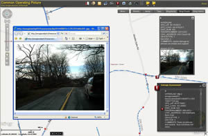 This image shows damage assessment points in the common operating picture.