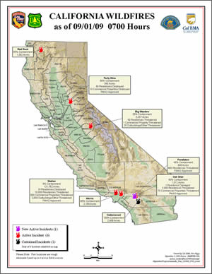 statewide fire map