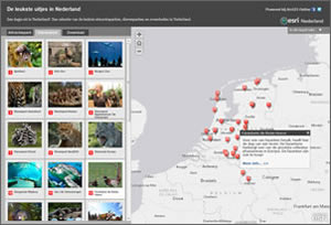 Esri Nederland B.V. used the Storytelling Shortlist template to develop this web map of amusement and theme parks, zoos, and public swimming pools in the Netherlands.